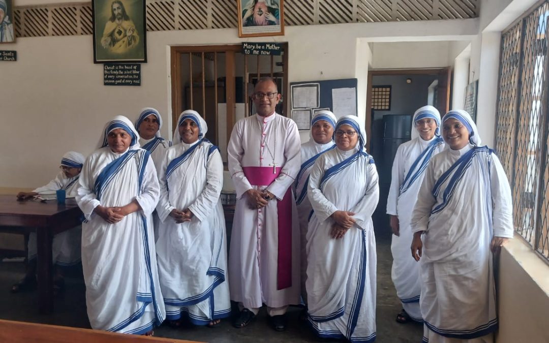 Bishop Jude Silva Visits Missionaries of Charity Sisters